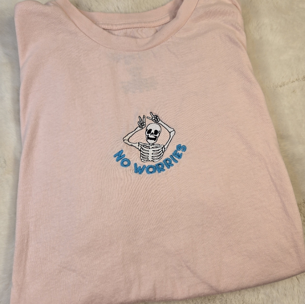 Eighty Eight  Pink Shirt with Blue Graphic